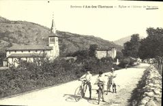 REPRO Environs d'Ax les Thermes Eglise et Chateau de Savignae 
