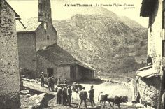 REPRO Ax les Thermes La Place de l'Eglise d'Ascou 