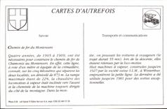 REPRO Chemin de fer du Mont Blanc Conduisant au Glacier de Bionnassay 