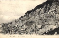 CPA Le Havre Eboulement de la Falaise 