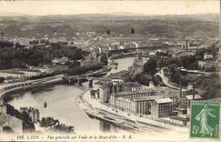 CPA Lyon Vue generale sur Vaise et le Mont d'Or 