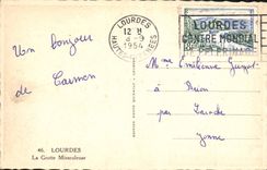 CPA Lourdes La Grotte Miraculeuse 