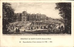 CPA Chateau de Saint Cloud Seine et Oise Reproduction d'une estampe de 1730 