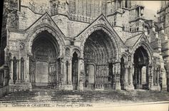 CPA Cathedrale de Chartres Portail Nord 