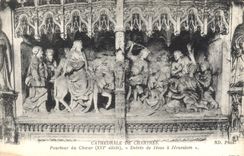 CPA Cathedrale de Chartres Pourtour du Choeur Entree du Jesus A Jerusalem 