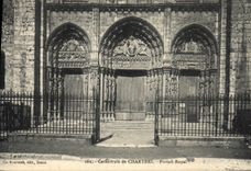 CPA Cathedrale de Chartres Portail Royal 