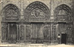 CPA Cathedrale de Chartres Portail Royal 