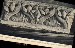 CPA Cathedrale de Chartres Sculptures d'Archirolle du Portail Royal 