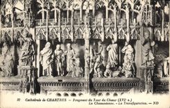 CPA Cathedrale de Chartres Fragment du Tour du Choeur 