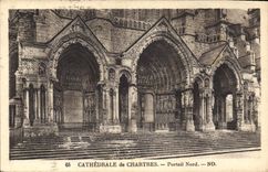 CPA Cathedrale de Chartres Portail Nord 