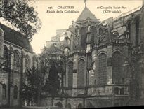CPA Chartres et Chapelle Saint Piat Abside de la Cathedrale 