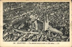 CPA Chartres Vue generale prise en avion 