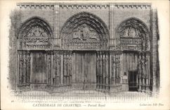 CPA Cathedrale de Chartres Portail Royal 