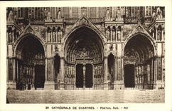 CPA Cathedrale de Chartres Portail Sud 