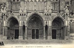 CPA Chartres Portail Sud de la Cathedrale 
