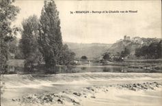 CPA Besancon Barrage et la Citadelle vus de Micaud 