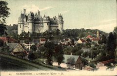 CPA Pierrefonds Le Chateau et l'Eglise 