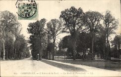 CPA Compiegne L'Entree de la Foret La Route de Pierrefonds 