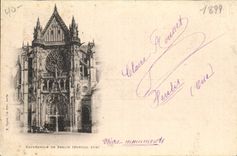 CPA Cathedrale de Senlise Portail Sud Carte 1899