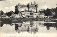 CPA Pierrefonds Le Chateau et l'Etang cote ouest 