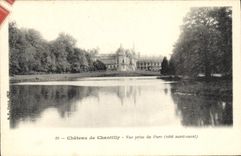 CPA Chateau de Chantilly Vue prise du Parc cote nord ouest 