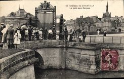 CPA Chateau de Chantilly Le pain aux Carpes 
