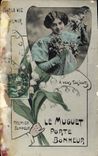CPA Pour la Vie Sevenir Premier Bonheur le Muguet Porte Bonheur Femme