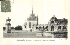 CPA Chateau de Chantilly Cote Sud est Statue du Connetable 