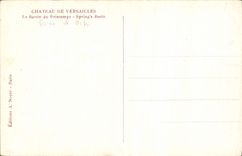 CPA Chateau de Versailles le Bassin du Printemps 