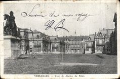 CPA Versailles Cour de Marbre du Palais 