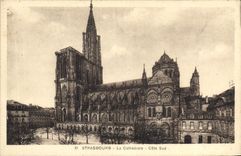 CPA Strasbourg la Cathedrale cote sud 