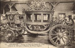 CPA Versailles Voiture du Sacre de Charles X 