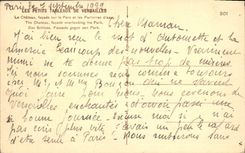 CPA les Petit Tableaux de Versailles le Chateau facade sur le Parc et les Parterres d'Eaux 