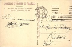 CPA Splendeurs et Charmes de Versailles le Palais et le Parc vus a vol d'oiseau 