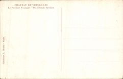 CPA Chateau de Versailles le Pavillon Francais 