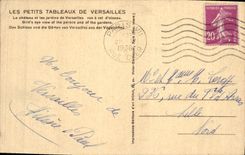 CPA Les Petits Tableaux de Versailles le Chateau et les jardins de Versailles vus a vol d'oiseau 