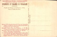 CPA Splendeurs et Charmes de Versailles facade du Chateau sur les Parterres d'Eau 