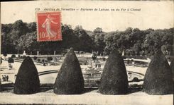 CPA Jardins de Versailles Parterres de Latone vu du Fer a Cheval 