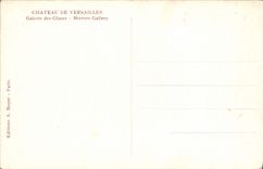 CPA Chateau de Versailles Galerie des Glaces 