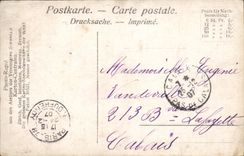 CARTE PHOTO Femme Chien