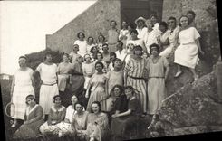 CARTE PHOTO Personnages Femmes Tennis