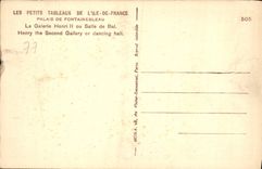 CPA Les Petit Tableaux de L'Ile de France Palais de Fontainebleau la Galerie Henri II ou Salle de Ba