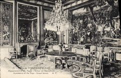 CPA Palais de Fontainebleau Appartements du Pape Salon de Reception 