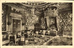CPA Palais de Fontainebleau Chambre de la Reine Queen's Bedroom 