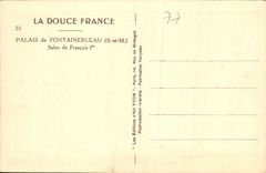 CPA Palais de Fontainebleau S et M Salon de Francois 