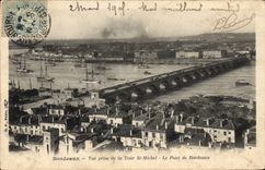 CPA Bordeaux Vue prise de la Tour St Michel Le Pont de Bordeaux 