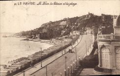 CPA Le Havre La Heve la Falaise et la Plage 