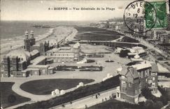 CPA Dieppe Vue Generale de la Plage 