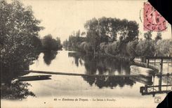 CPA Environs de Troyes La Seine a Fouchy 