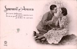 CPA Serment d'Amour Femme